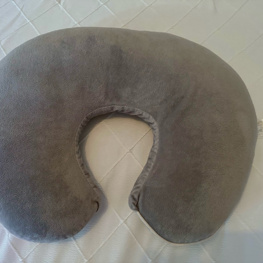 Gray Accent Pillow with Plush Texture